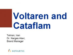 Voltaren and Cataflam Tehran Iran Dr Narges Alavi