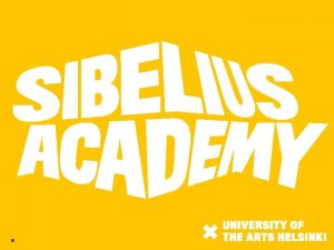 Practical information about studying at the Sibelius Academy