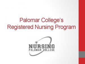 Palomar Colleges Registered Nursing Program Our Program and