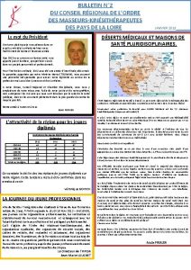 BULLETIN N 2 DU CONSEIL RGIONAL DE LORDRE