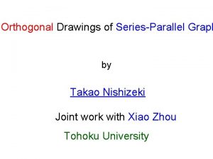 Orthogonal Drawings of SeriesParallel Graph by Takao Nishizeki