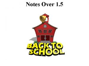 Notes Over 1 5 Notes Over 1 5