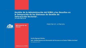 Gestin de la Administracin del SIRH y los