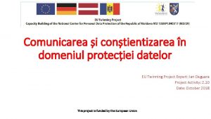 Comunicarea i contientizarea n domeniul proteciei datelor EU