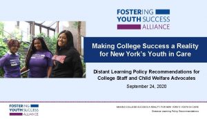 Making College Success a Reality for New Yorks