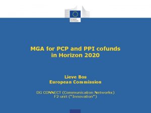 MGA for PCP and PPI cofunds in Horizon