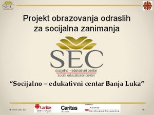 Projekt obrazovanja odraslih za socijalna zanimanja Socijalno edukativni