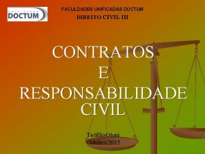 FACULDADES UNIFICADAS DOCTUM DIREITO CIVIL III CONTRATOS E