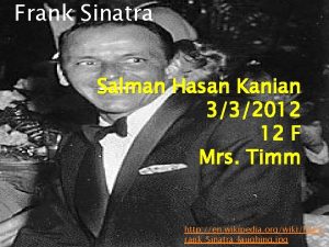 Frank Sinatra Salman Hasan Kanian 332012 12 F