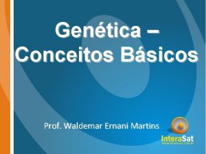 Gentica Conceitos Bsicos TTULO NOME DO PROFESSOR Prof