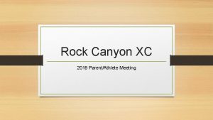 Rock Canyon XC 2019 ParentAthlete Meeting Coaching Staff
