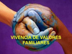 VIVENCIA DE VALORES FAMILIARES Vivencia de un nuevo