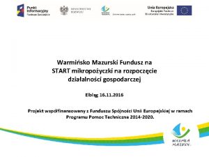 Warmisko Mazurski Fundusz na START mikropoyczki na rozpoczcie