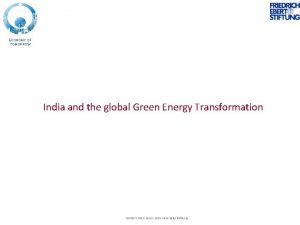 ECONOMY OF TOMORROW India and the global Green