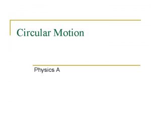 Circular Motion Physics A Introduction Which moves faster