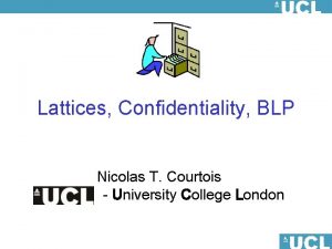 Lattices Confidentiality BLP Nicolas T Courtois University College