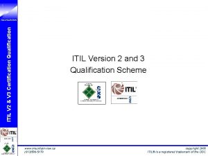 ITIL V 2 V 3 Certification Qualification mountainview