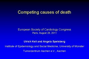 Competing causes of death European Society of Cardiology