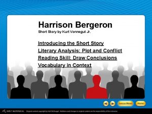 Harrison Bergeron Short Story by Kurt Vonnegut Jr