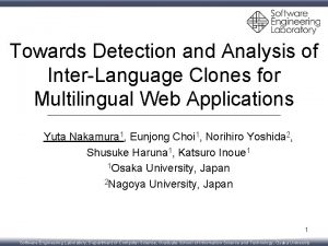 Towards Detection and Analysis of InterLanguage Clones for