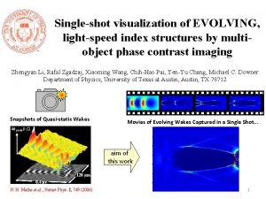 Singleshot visualization of EVOLVING lightspeed index structures by