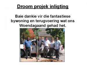 Droom projek inligting Baie dankie vir die fantastiese