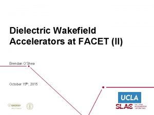 Dielectric Wakefield Accelerators at FACET II Brendan OShea