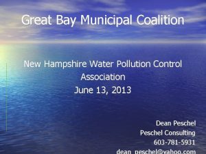 Great Bay Municipal Coalition New Hampshire Water Pollution