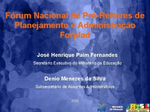 Frum Nacional de PrReitores de Planejamento e Administrao