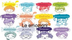 Le emozioni Che cosa sono le emozioni Le