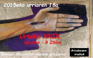 2015 eko urriaren 18 a Urteko XXIX Igandea