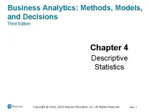 Business Analytics Methods Models and Decisions Third Edition