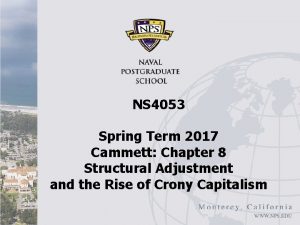 NS 4053 Spring Term 2017 Cammett Chapter 8