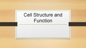 Cell Structure and Function Discovery of the Cell