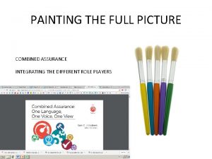 PAINTING THE FULL PICTURE COMBINED ASSURANCE INTEGRATING THE