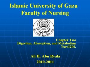 Islamic University of Gaza Faculty of Nursing Chapter