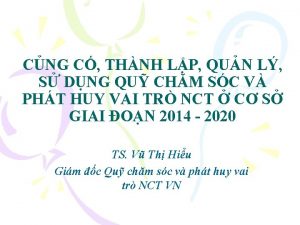 CNG C THNH LP QUN L S DNG