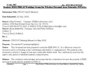 23 July 2003 doc IEEE 802 15 03241