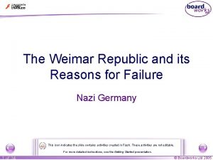 The Weimar Republic and its Reasons for Failure