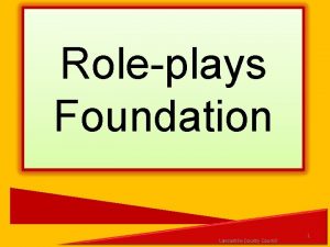 Roleplays Foundation Lancashire County Council 1 En el