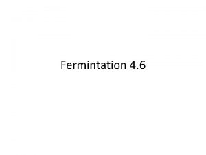 Fermintation 4 6 KEY CONCEPT Fermentation allows the