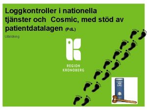 Loggkontroller i nationella tjnster och Cosmic med std