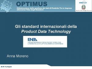 Gli standard internazionali della Product Data Technology Anna