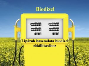 Biodzel Lipzok hasznlata biodzel ellltshoz Mi az a