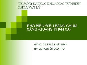 TRNG I HC KHOA HC T NHIN KHOA