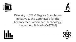 Diversity in STEM Degree Completion Initiative the Committee