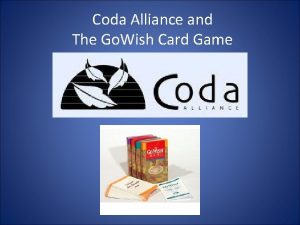 Coda Alliance and The Go Wish Card Game