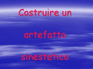 Artefatto sinestetico