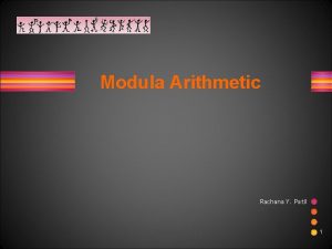 Modula Arithmetic Rachana Y Patil 1 Cryptographic Theory