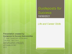 Guideposts for Success 10302021 Life and Career Skills